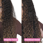 Organic Cotton Curly Hair Towel - T-Shirt Hair Towel for Curly, Wavy & Coily Hair