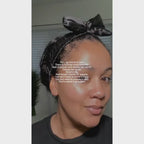 Satin Spa Headband for Curly Hair - Black