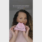 Satin Spa Headband for Curly Hair - Pink