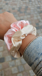Small Satin Scrunchie - 'Golden Aura'