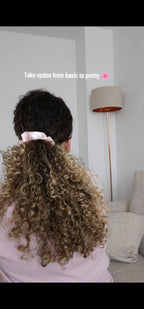 Small Satin Scrunchie - 'Cherry Blossom'