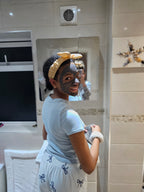 Satin Spa Headband for Curly Hair - Gold