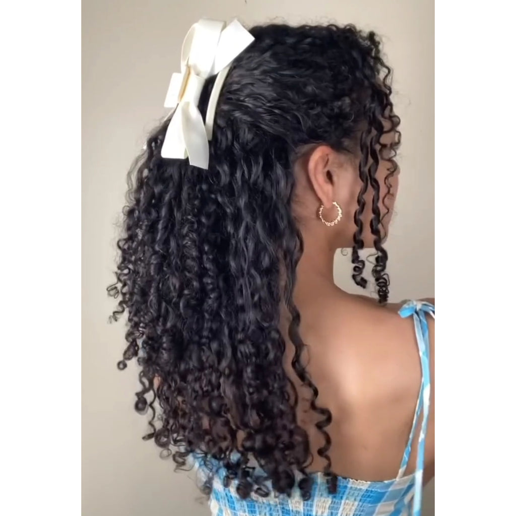 Small Bow Clip - Cream