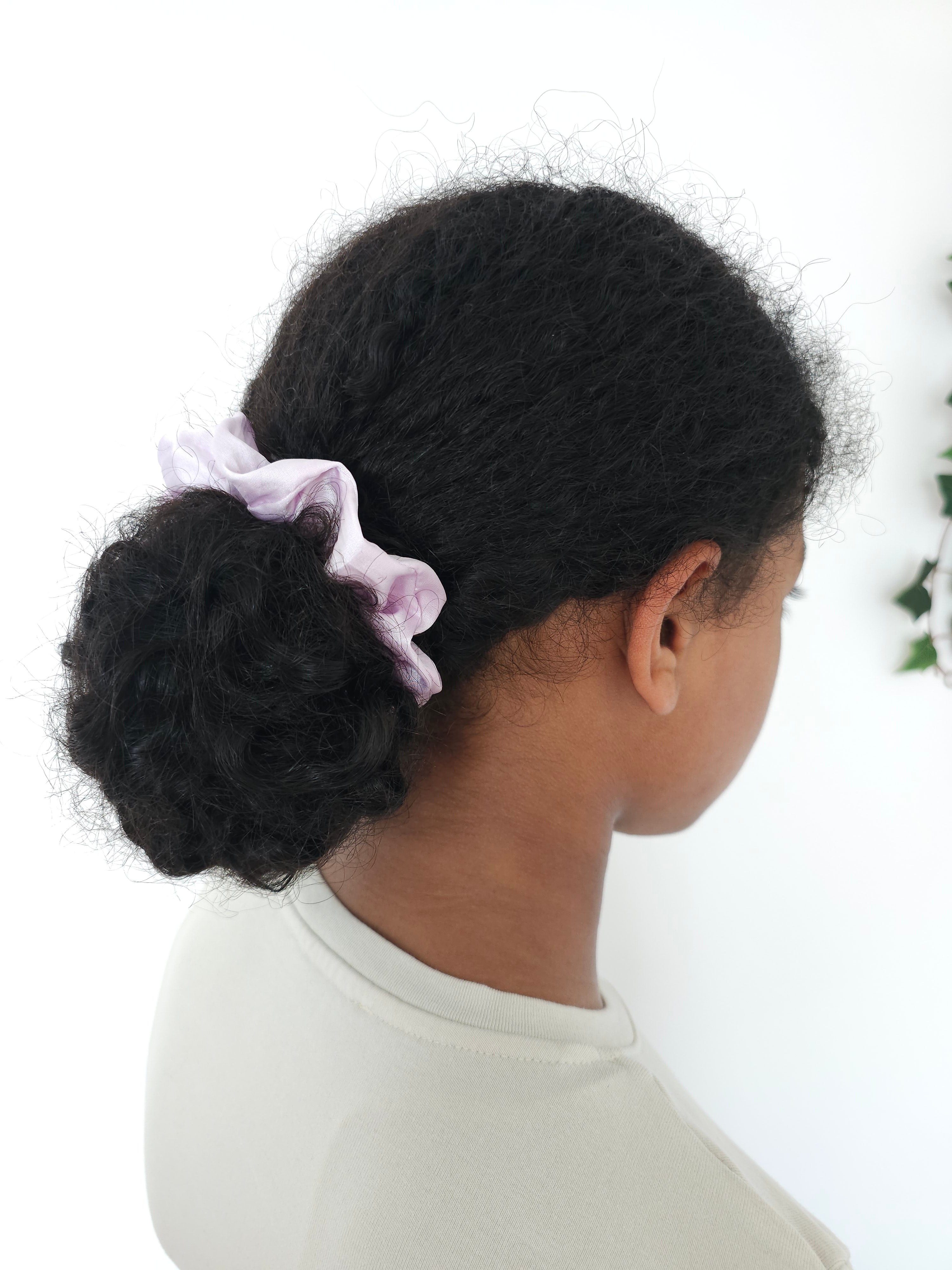 Small Satin Scrunchie - 'Lilac Dream'